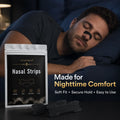 Black Nasal Strips, Comfortable Nose Strips for Easier Breathing, Easy to Apply, Gentle Fit for Night & Daily Use