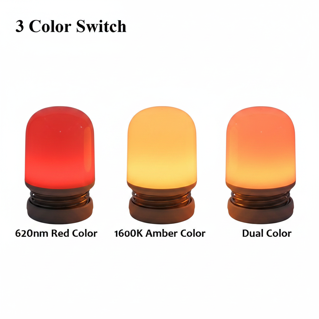 620-630nm Red Color Night Light Sleeping No Blue Melatonin - Boosting USB Rechargeable Brightness Sleep Lamp Portable Eye-care