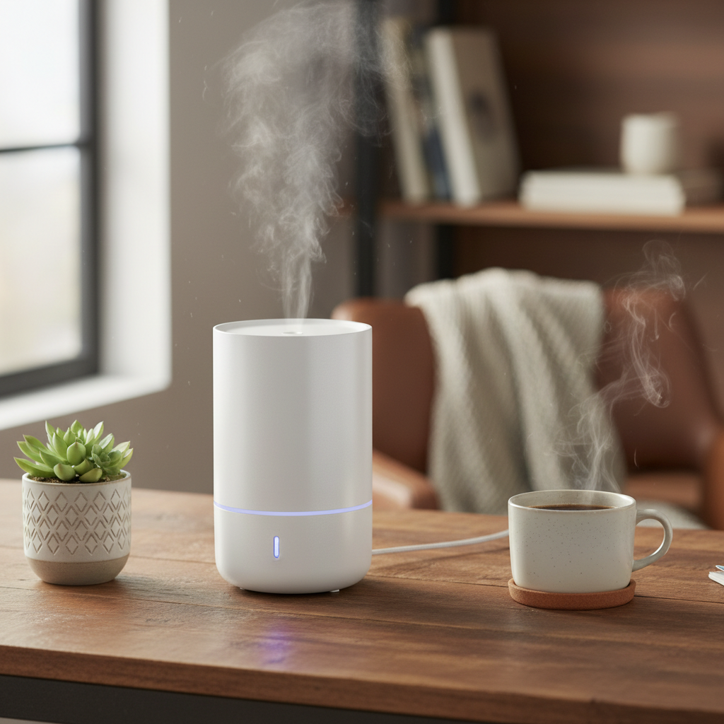 600ML Air Humidifier USB Charging Essential Oil Purifier Aroma Diffuser Aromatherapy Mist Maker Lights for Home Office Car