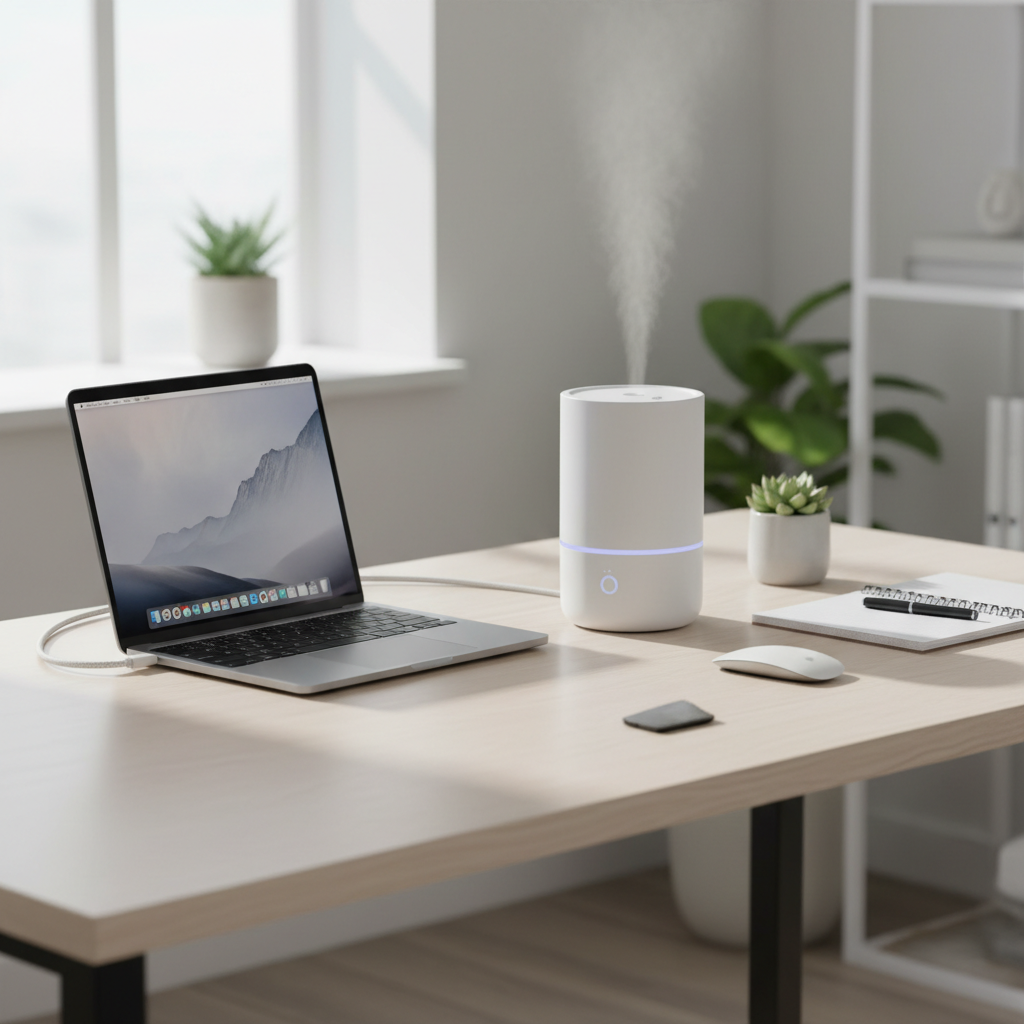 600ML Air Humidifier USB Charging Essential Oil Purifier Aroma Diffuser Aromatherapy Mist Maker Lights for Home Office Car